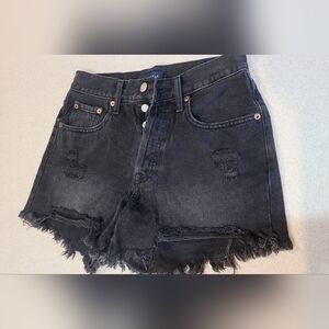 AEROPOSTALE brand.. Black Frayed Jean Shorts. (96)